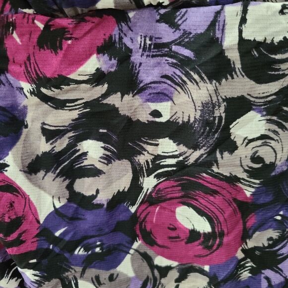 Axcess Womens Top Multi-Color Size Small 100% polyester Cap Sleeve Floral Design - Picture 10 of 12